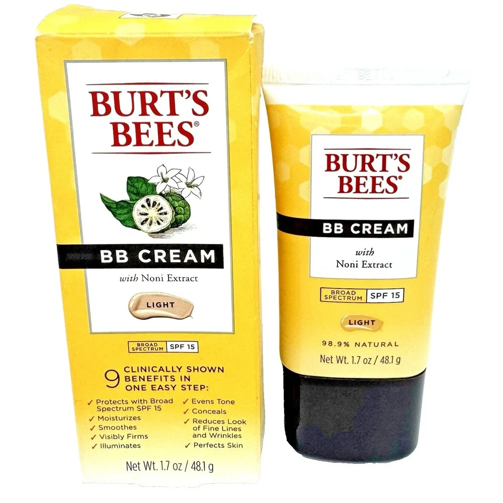 Burt's Bees BB Cream Light 1.7oz Tinted Moisturizer SPF 15 Anti Aging NOS